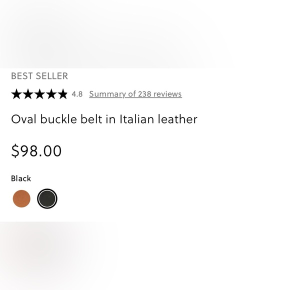 J. Crew oval Buckle belt in Italian leather